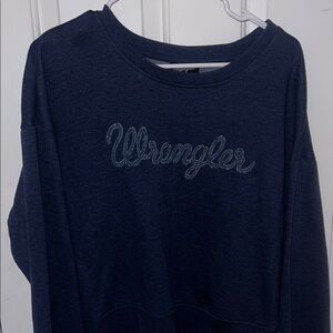 Wrangler Navy Crewneck Sweatshirt with Script Logo